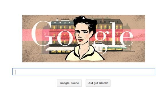 Doodle zu Simone de Beauvoir: Das zeigt Google heute