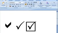 Häkchen-Symbol: So geht's in Word, Excel und auf Facebook (mit Vorlage)
