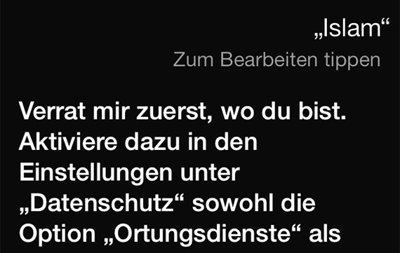 Siri und die NSA: Das vermeintliche Rätsel der Islam-Frage