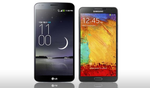 LG G Flex vs. Samsung Galaxy Note 3: Technische Spezifikation im Vergleich
