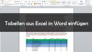 Excel-Tabelle in Word einfügen