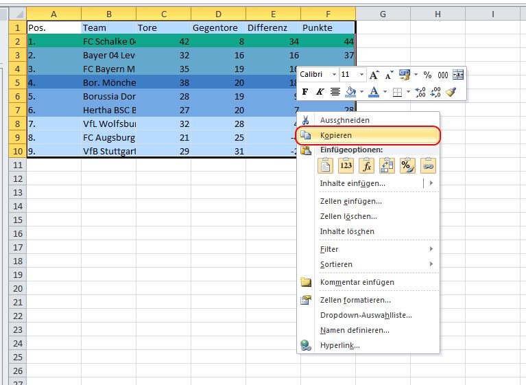 Excel-tabelle In Word Einfügen Größe Anpassen Excel-Tabelle in Word einfügen