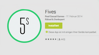 Fives - Android Alternative zu Threes (Achtung, Suchtgefahr!)