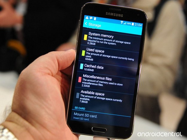 Samsung Galaxy S5: 16 GB-Modell bietet nur 8 GB freien Speicher
