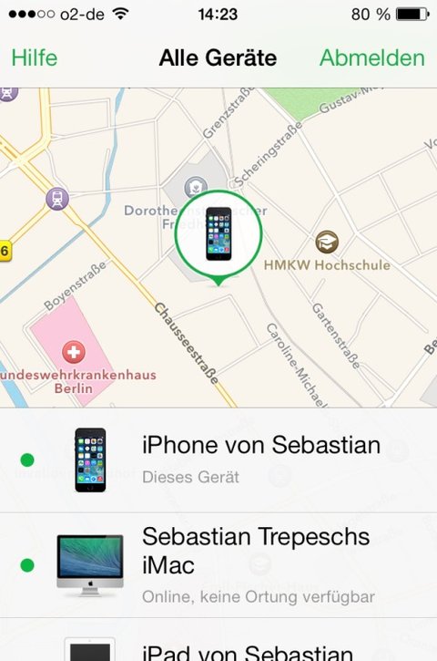 iPhone orten via iCloud