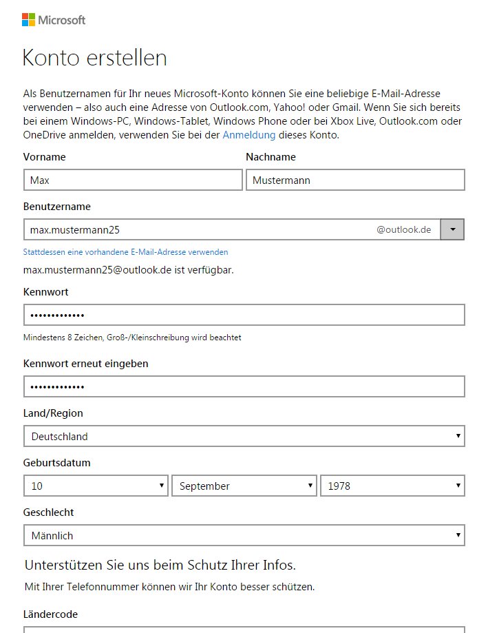 hotmail email adresse einrichten