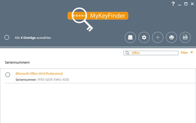 MyKeyFinder