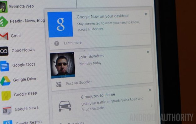 Chrome Beta für den Desktop jetzt mit Google Now-Unterstützung