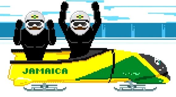 Cool Runnings revisited: Der Jamaika-Bob von Olympia 2014 im 8Bit-Winter-Games-Video