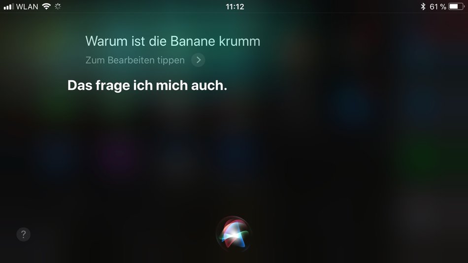 Lustige SiriSprüche „Ich bin eher ein freies Radikal!“