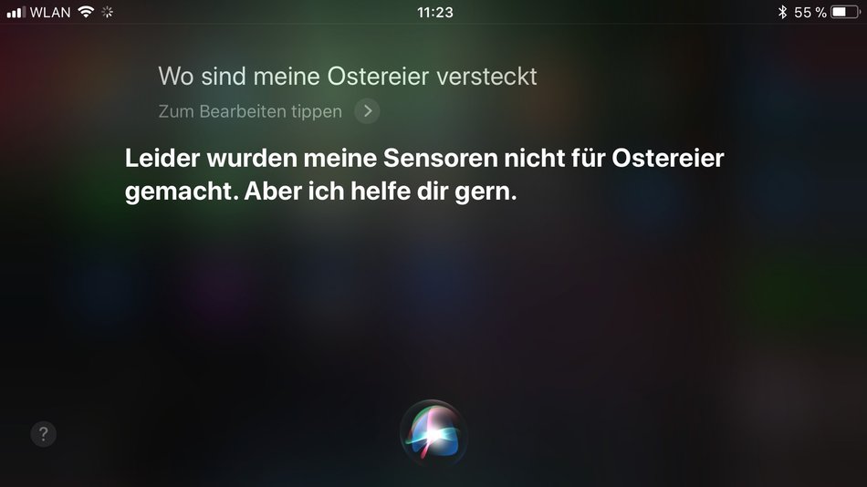 Lustige SiriSprüche „Ich bin eher ein freies Radikal!“
