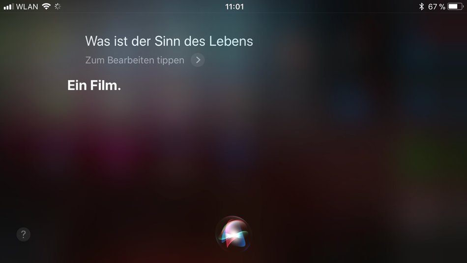 Lustige SiriSprüche „Ich bin eher ein freies Radikal!“