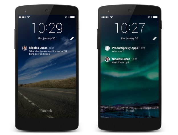 SlideLock: Benachrichtigungen direkt auf dem Lockscreen & mehr