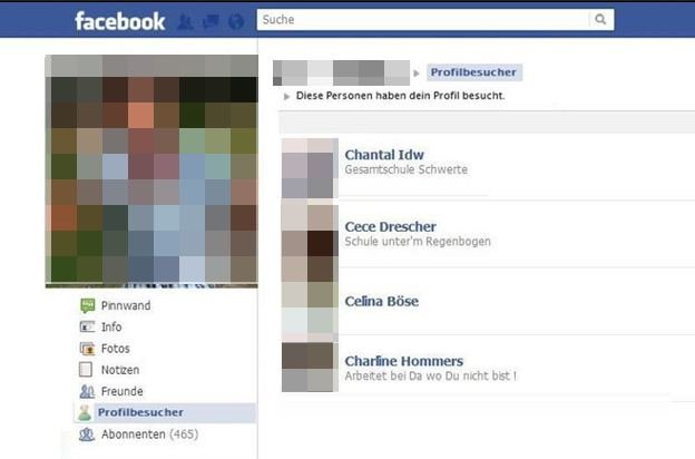 Facebook profilbesucher anzeigen