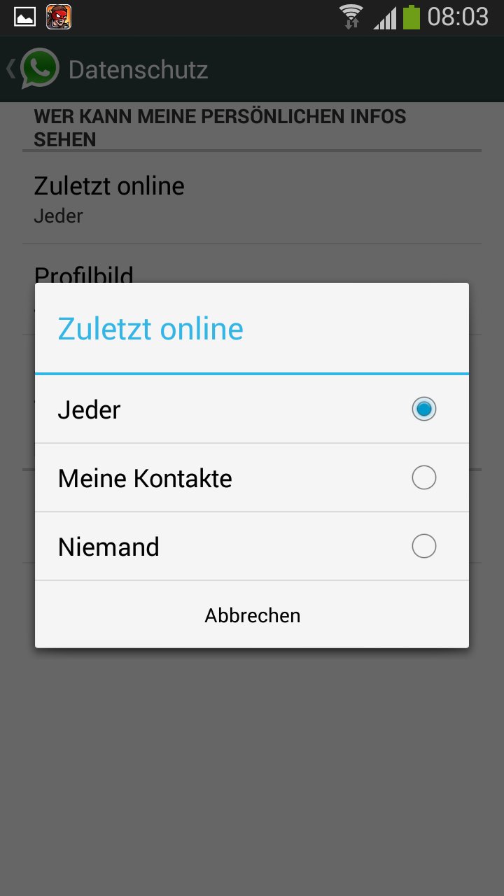 Zuletzt verbergen whatsapp online Zuletzt online