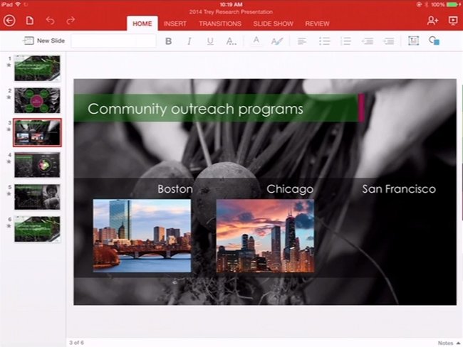Microsoft Office für iPad: PowerPoint