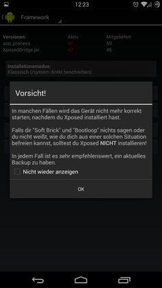 Xposed-2.5-Warnung