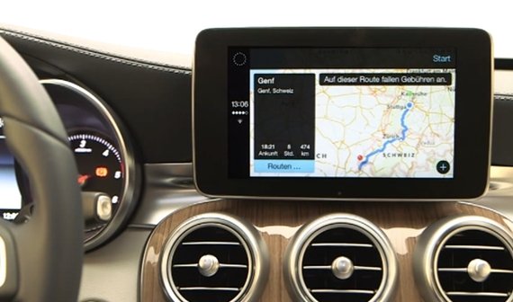 Apple CarPlay: Video zeigt Einsatz in der neuen C-Klasse
