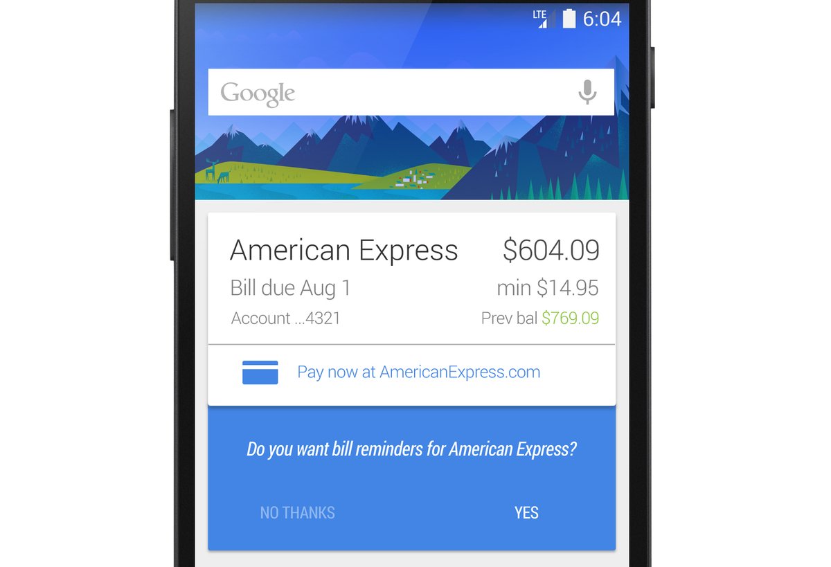 Google Now: Zukünftig mit Anzeige von fälligen Rechnungen ...
