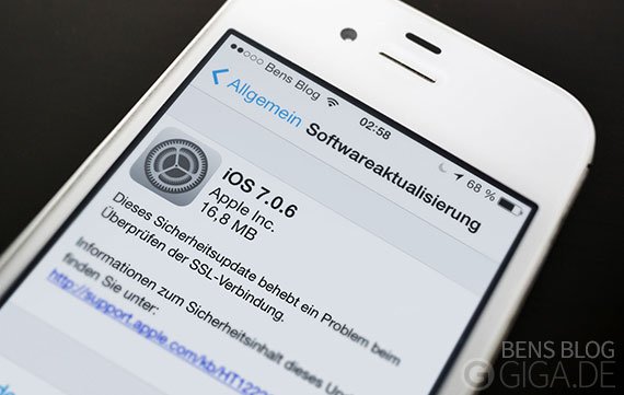 Über 50 Prozent der Nutzer haben iOS 7.0.6 bereits installiert