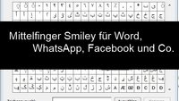 Mittelfinger Smiley mit Tastatur, auf iPhone, WhatsApp und bei Windows schreiben