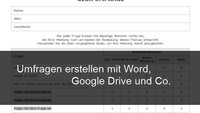 Fragebogen erstellen mit Word oder Online – Kostenlos und mit Vorlagen