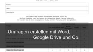 Fragebogen erstellen mit Word oder Online – Kostenlos und mit Vorlagen