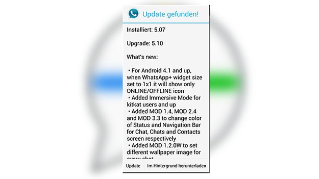 WhatsApp+-Update: Hintergrundbilder für jeden Chat, Bugfixes & mehr