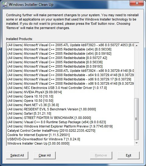 Windows Installer Defekt