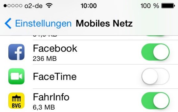 Facebook-Datenverbrauch-mobil