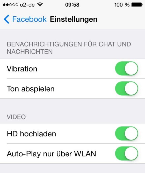 Facebook mobil: Auto-Play ausschalten