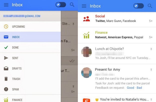 Gmail für Android: Geleakte Screenshots zeigen radikal geändertes Design, neue Features