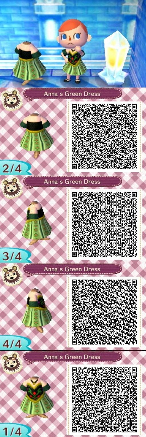 Qr Codes Fur Animal Crossing New Leaf Outfits Designs Und Kleider