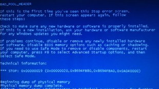 Bad Pool Header: Bluescreen-Fehlermeldung unter Windows