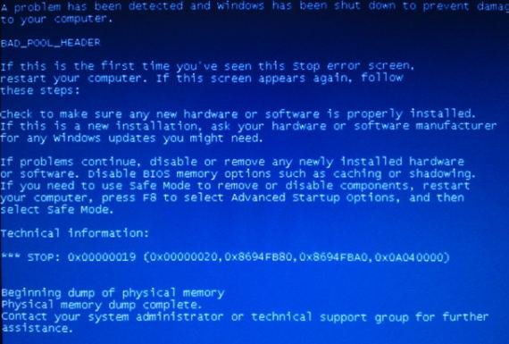 Bad Pool Header: Bluescreen-Fehlermeldung unter Windows