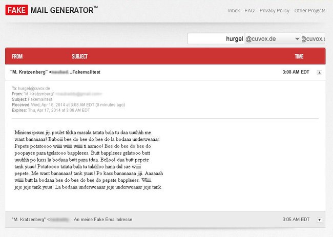 fake email generator