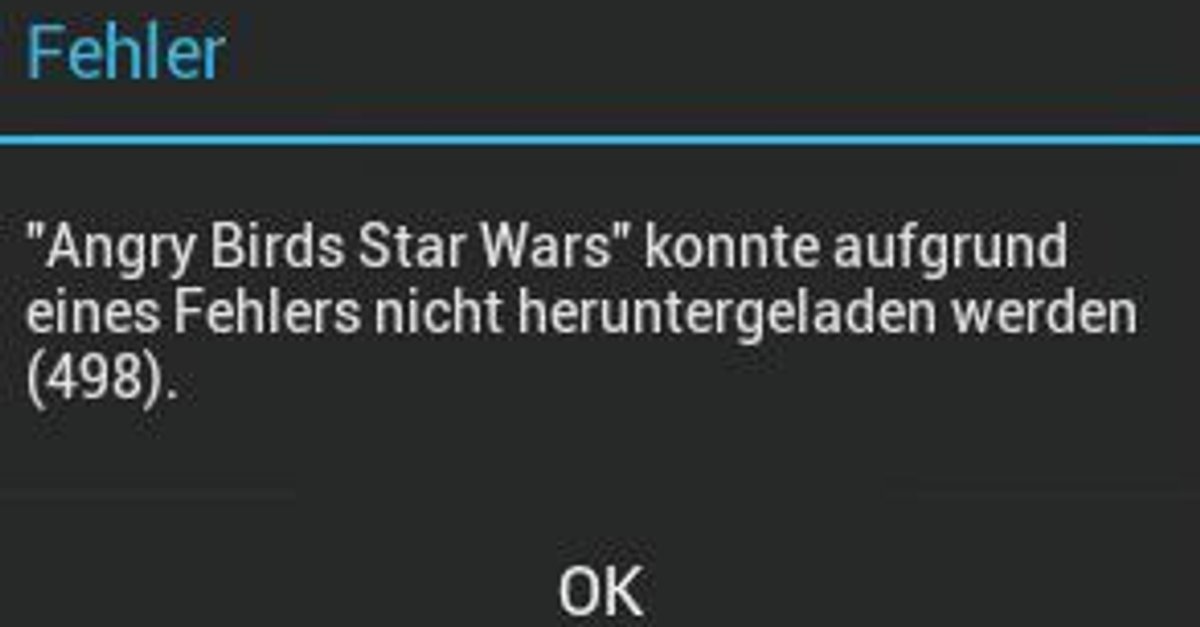 498 fehler beim
