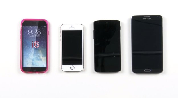 iPhone 6: Größenvergleich mit iPhone 5s und Android-Smartphones