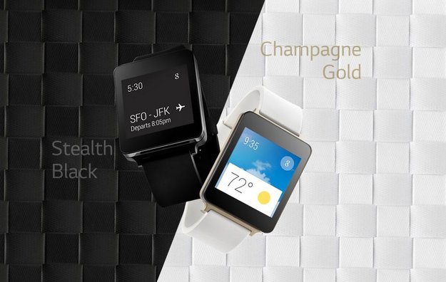 LG G Watch: Always-On-Display, wasser- und staubdicht, Schwarz und Gold