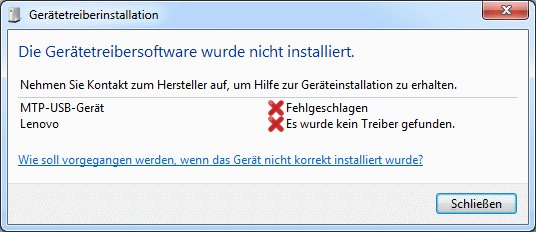 mtp-treiber-installieren-fehler