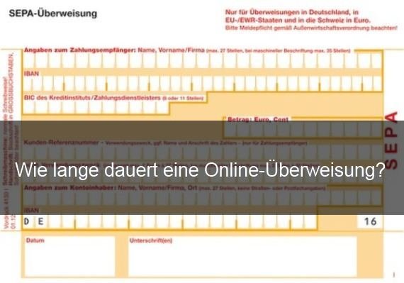 Online-Überweisung: Dauer und Informationen