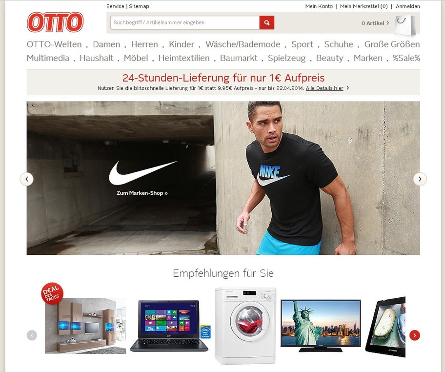 Vom Otto-Versand zum Allround-Onlineshop