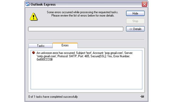 Outlook versendet keine Mails: 0x800ccc und andere Fehlermeldungen