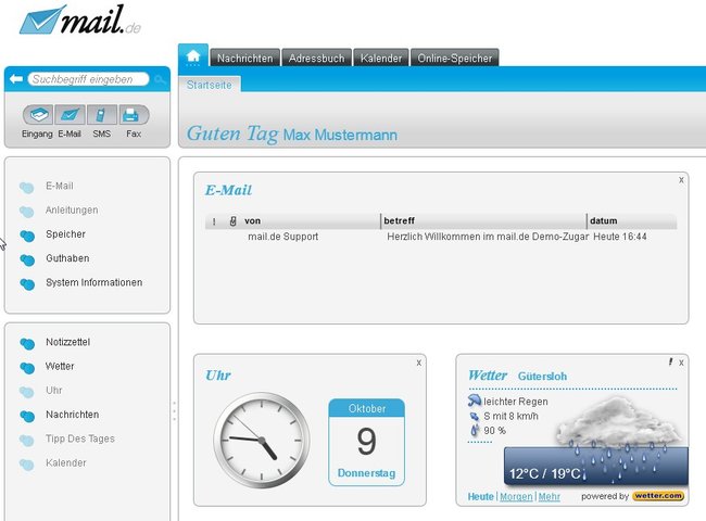 Mail.de bietet ein umfangreiches Sicherheitspaket ohne Kosten