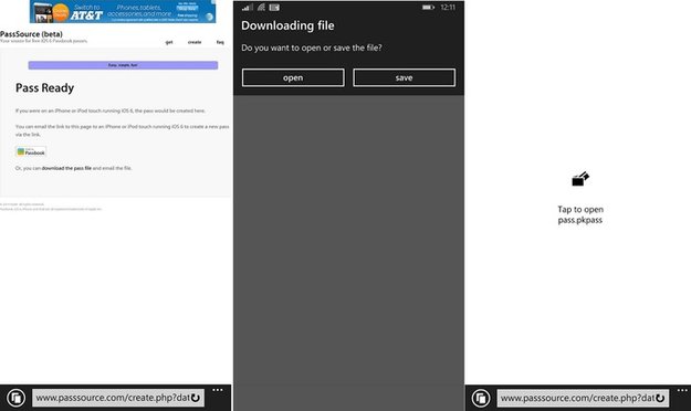 Windows Phone 8.1 kann Apple-Passbook-Dateien lesen