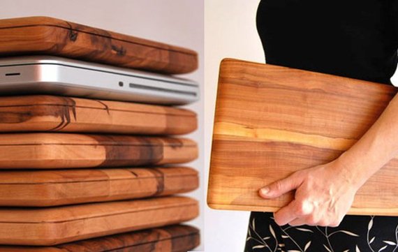Neues Holz-MacBook ersch- nein, doch nur ein Schneidebrett