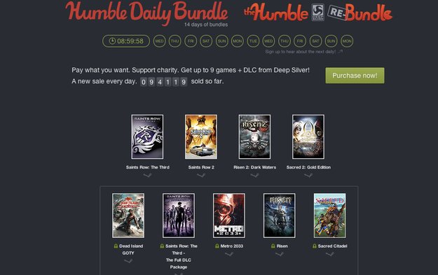 Humble Daily Bundle: Nur heute Dead Island, Risen, Saints Row im Angebot