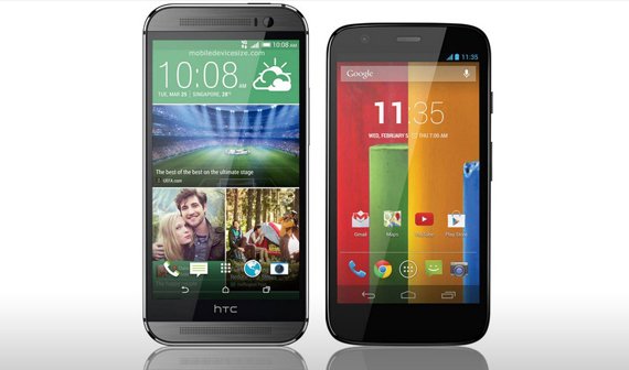 HTC One mini 2 vs. Moto G (Datenvergleich)