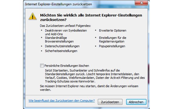 Den Internet Explorer zurücksetzen - so geht's