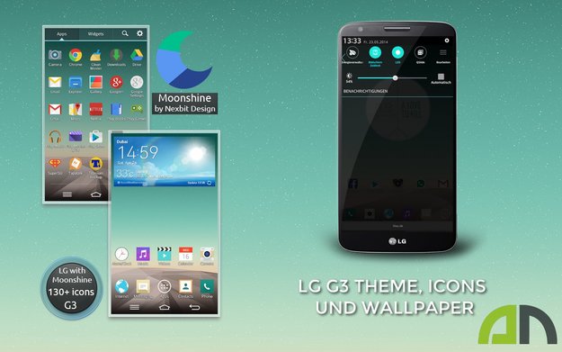 LG G2 in G3-Optik: Wallpaper, Statusbar und Homescreen-Theme jetzt schon nutzen